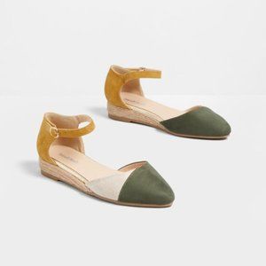 Modcloth Pop of Colorblock Ankle Strap Flat